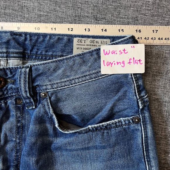 Diesel Safado Slim Straight Button Fly Jeans - Men's Size 30*32 - Blue - Picture 6 of 11